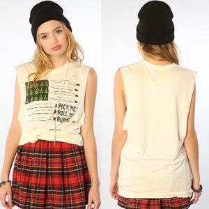 UNIF Rare Joint Flag Muscle Tee Shirt in Size XS